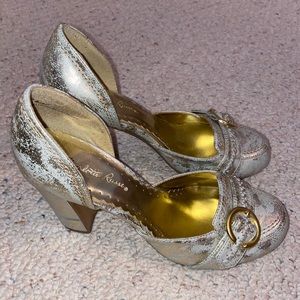Silver & Gold Metallic Heels